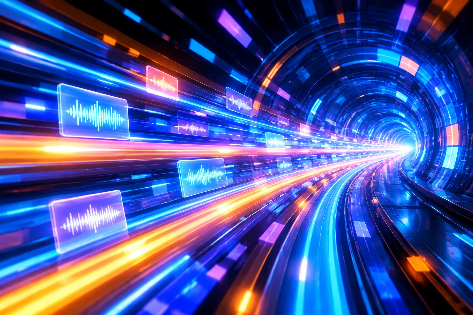 Meta Muse Voice Transcribe audio streaming technology visualization