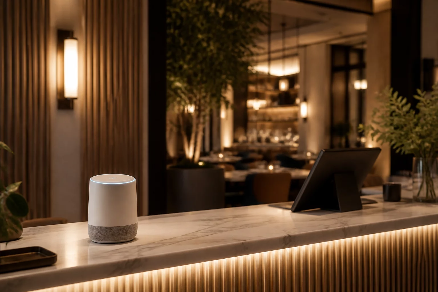 Voice AI assistant workflow integrated with restaurant order communications